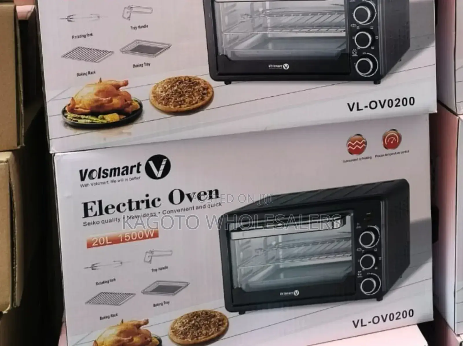 20 LTS Volsmart Electric Oven, Black Body 150w Vl*20
