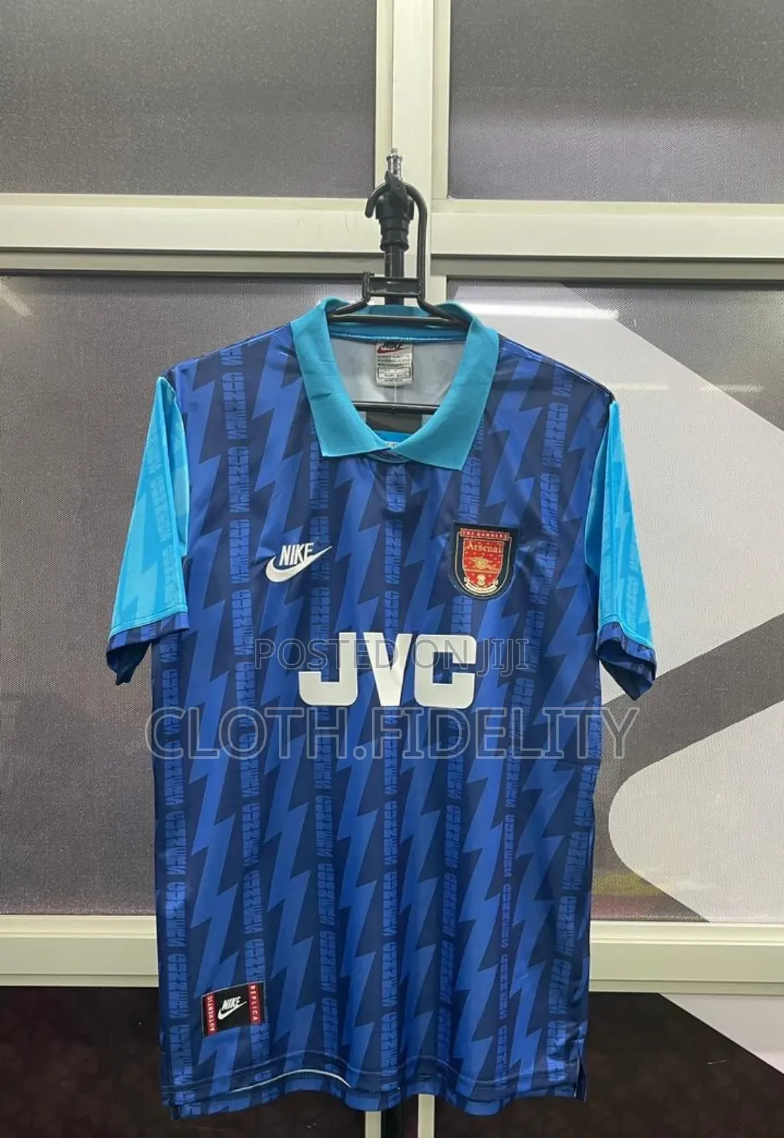 Arsenal JVC Blue Retro Jersey
