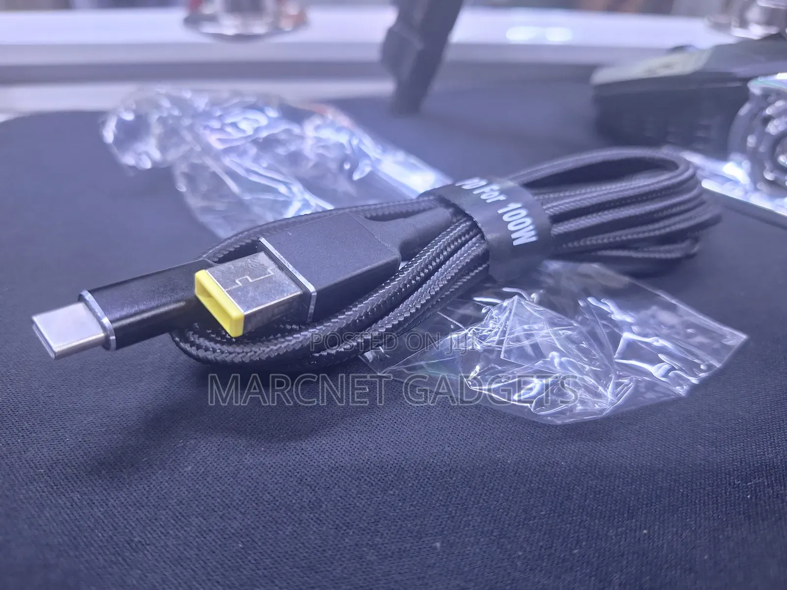 Brainded Usb Type C to Lenovo Usb Charger Cable 100w