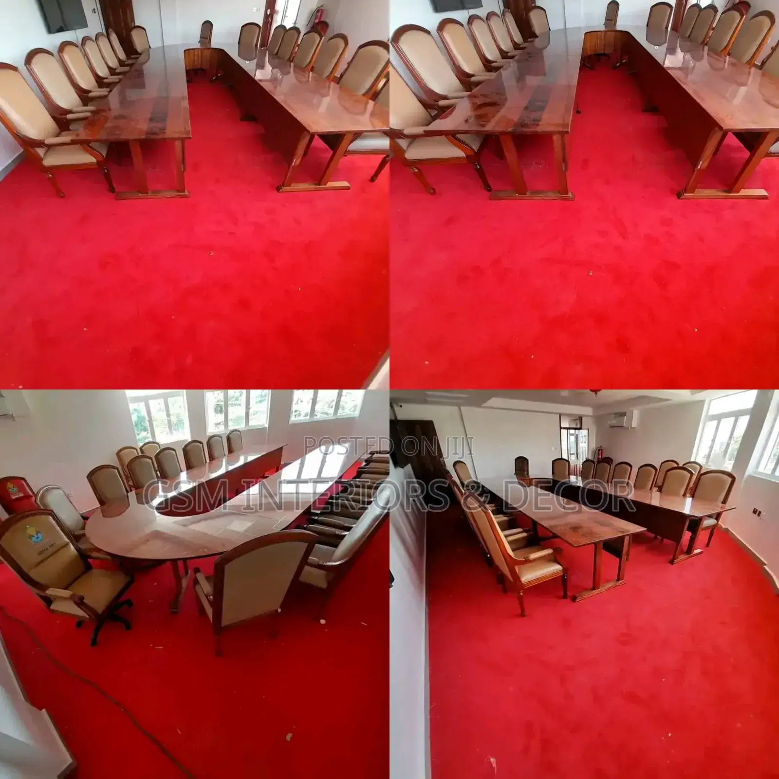 Red Wall to Wall Carpets for Office Upgrade/Renovation