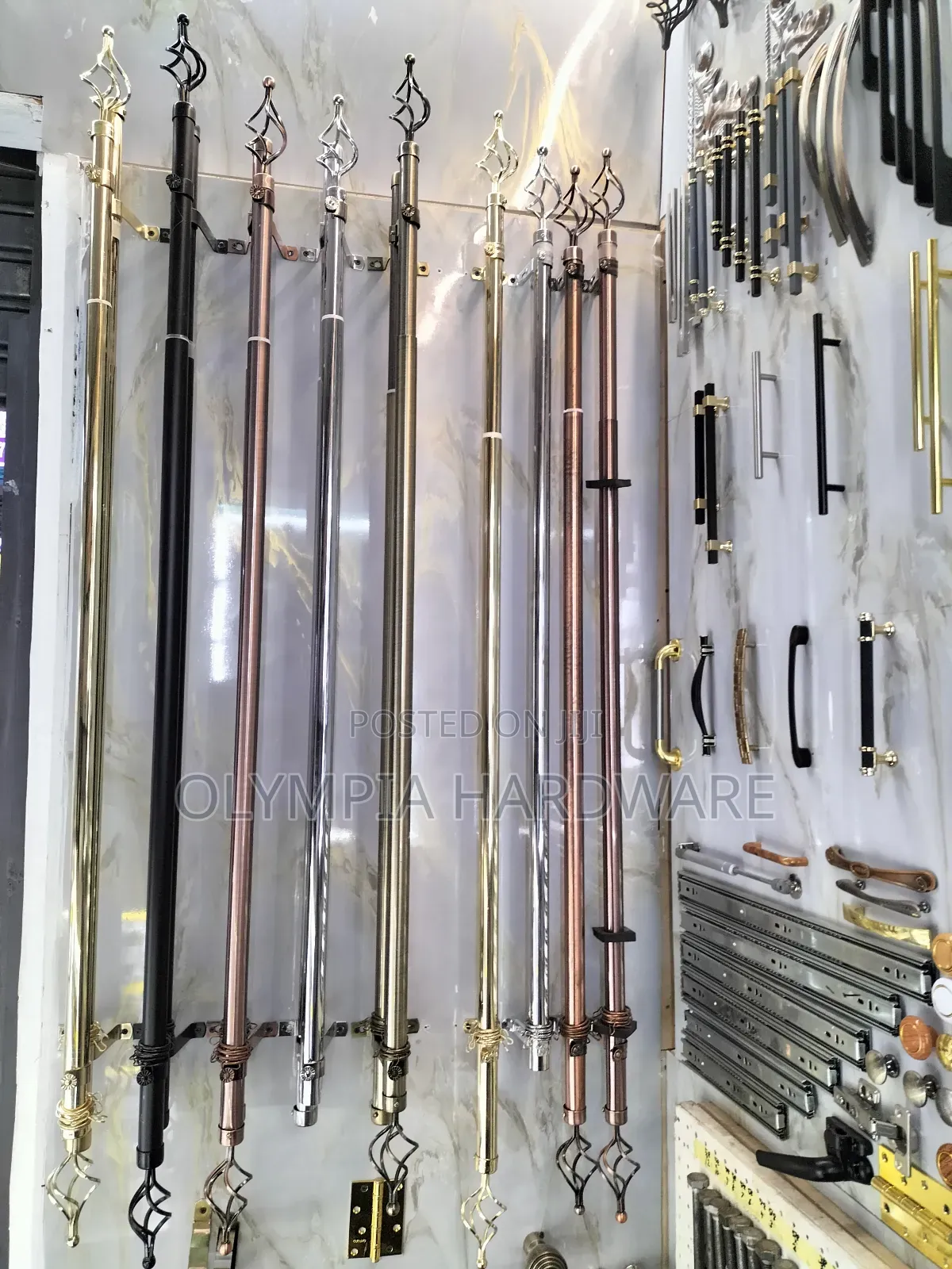 Double Two Meter Curtain Rods ( Silver, Gold,Black Antique
