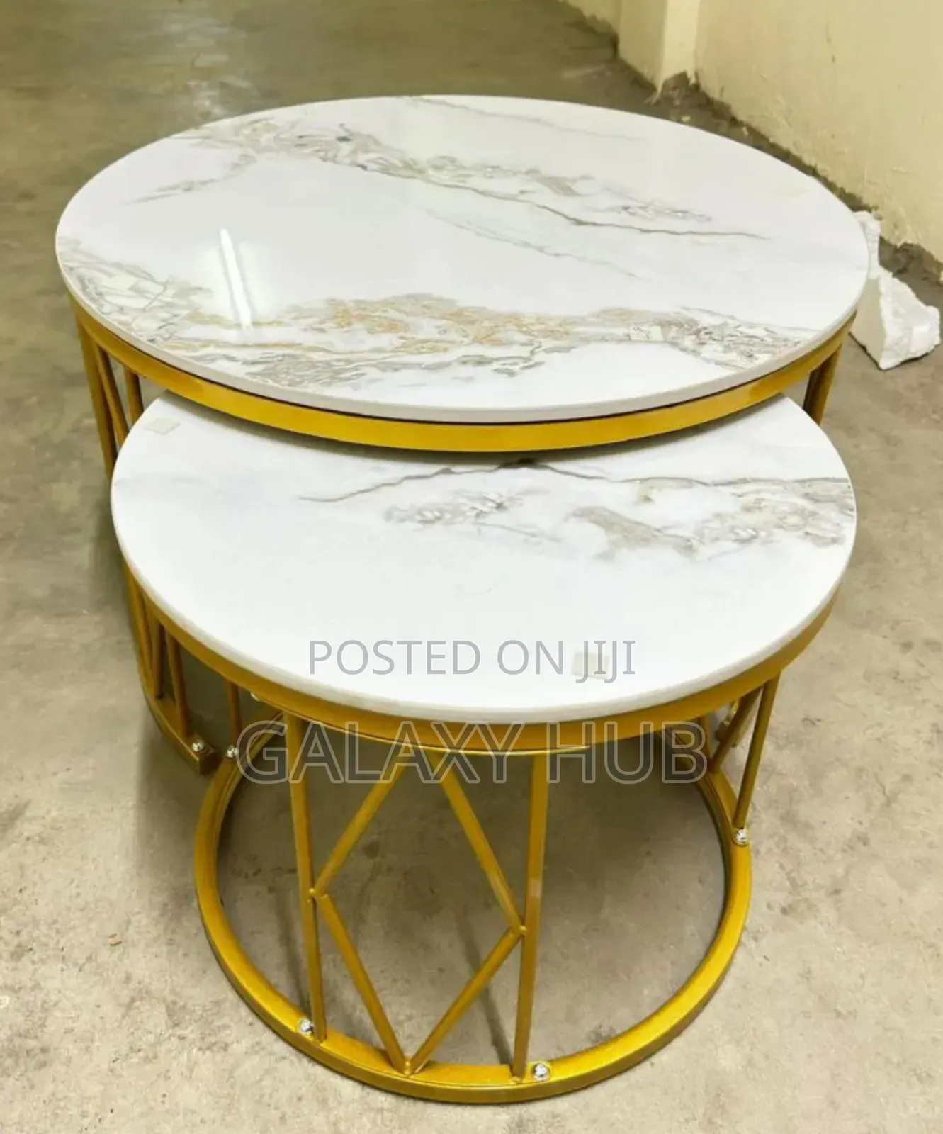 Luxury Pure Ceramic Marble Top Nesting Coffee Table