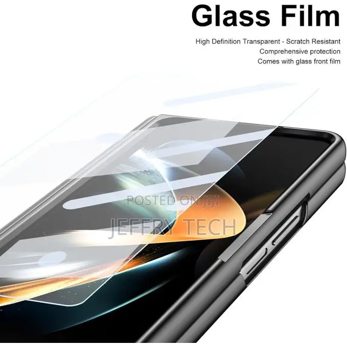 Leather Case for Samsung Galaxy Fold 4 With S Pen Slot Hinge