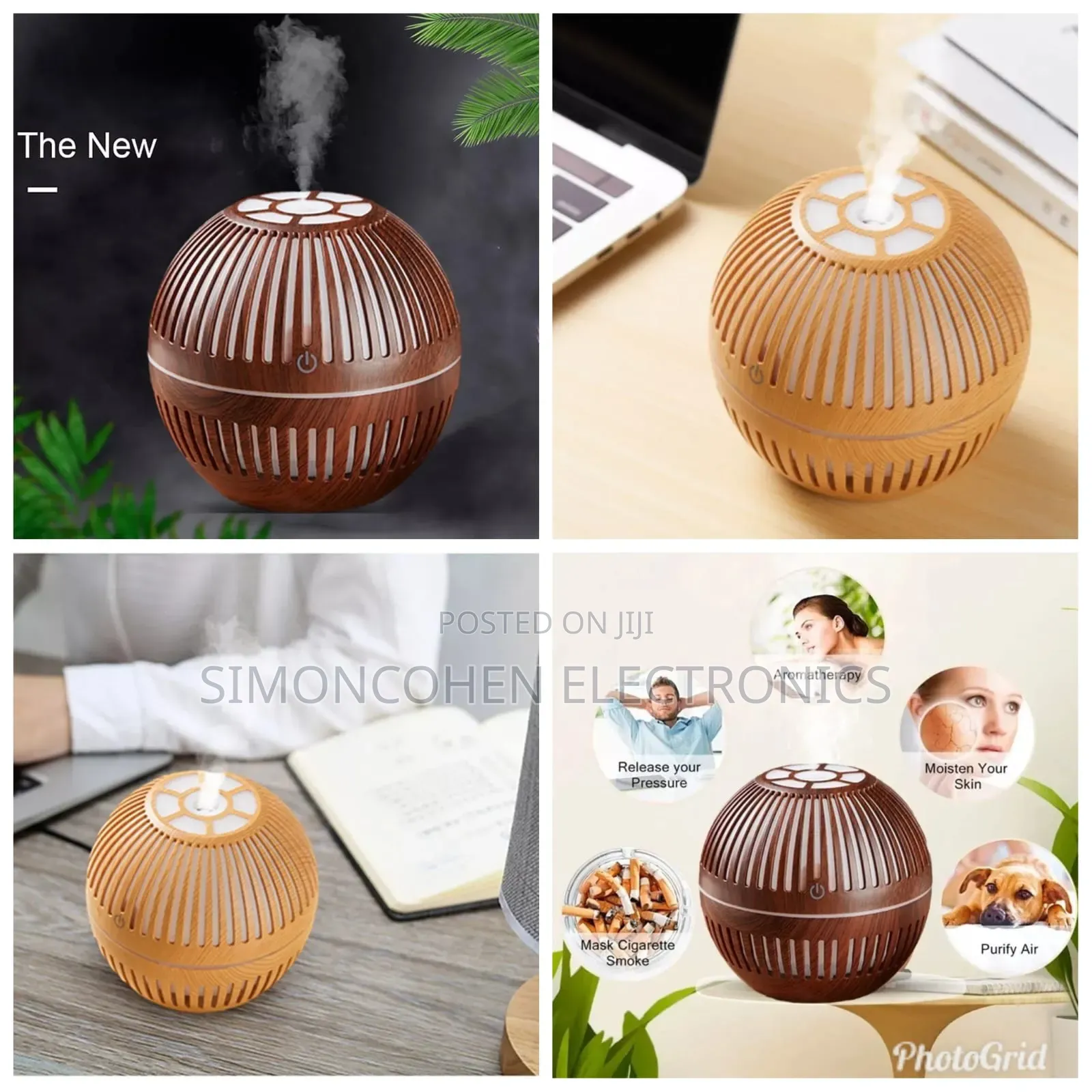 200ml Wood Grain Humidifier