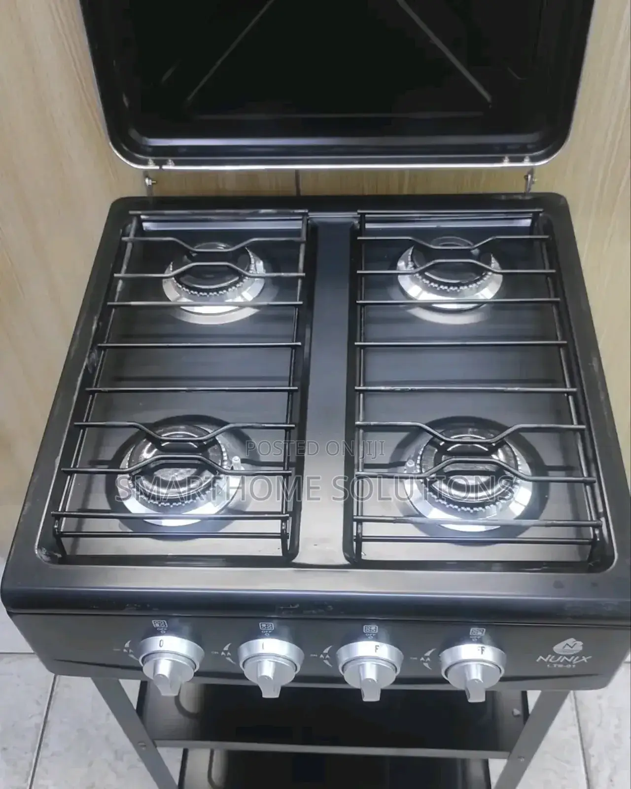Nunix LTS-01 4 Full Gas Stand Cooker With Storage Shelves