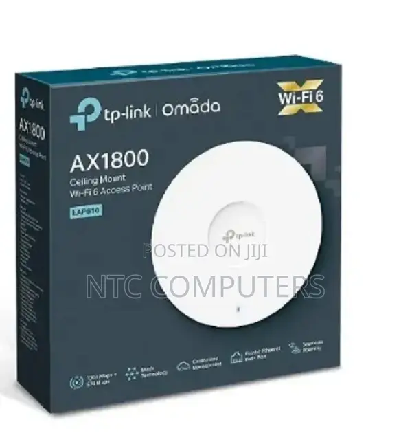 TP-Link Ax1800 Ceiling Mount Wifi 6 Access Point - Tl-Eap610