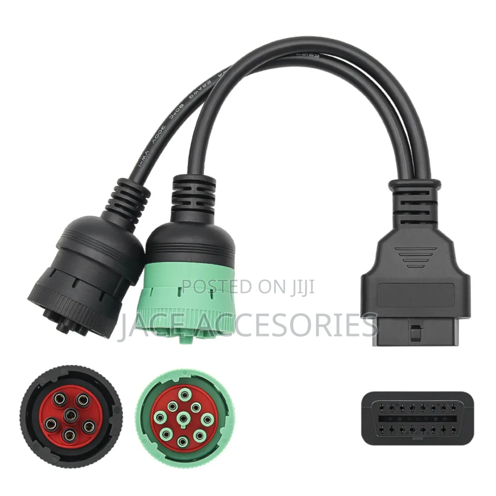 16pin Obd2 Interface To J1708 6pin   9pin Heavy Duty Truck
