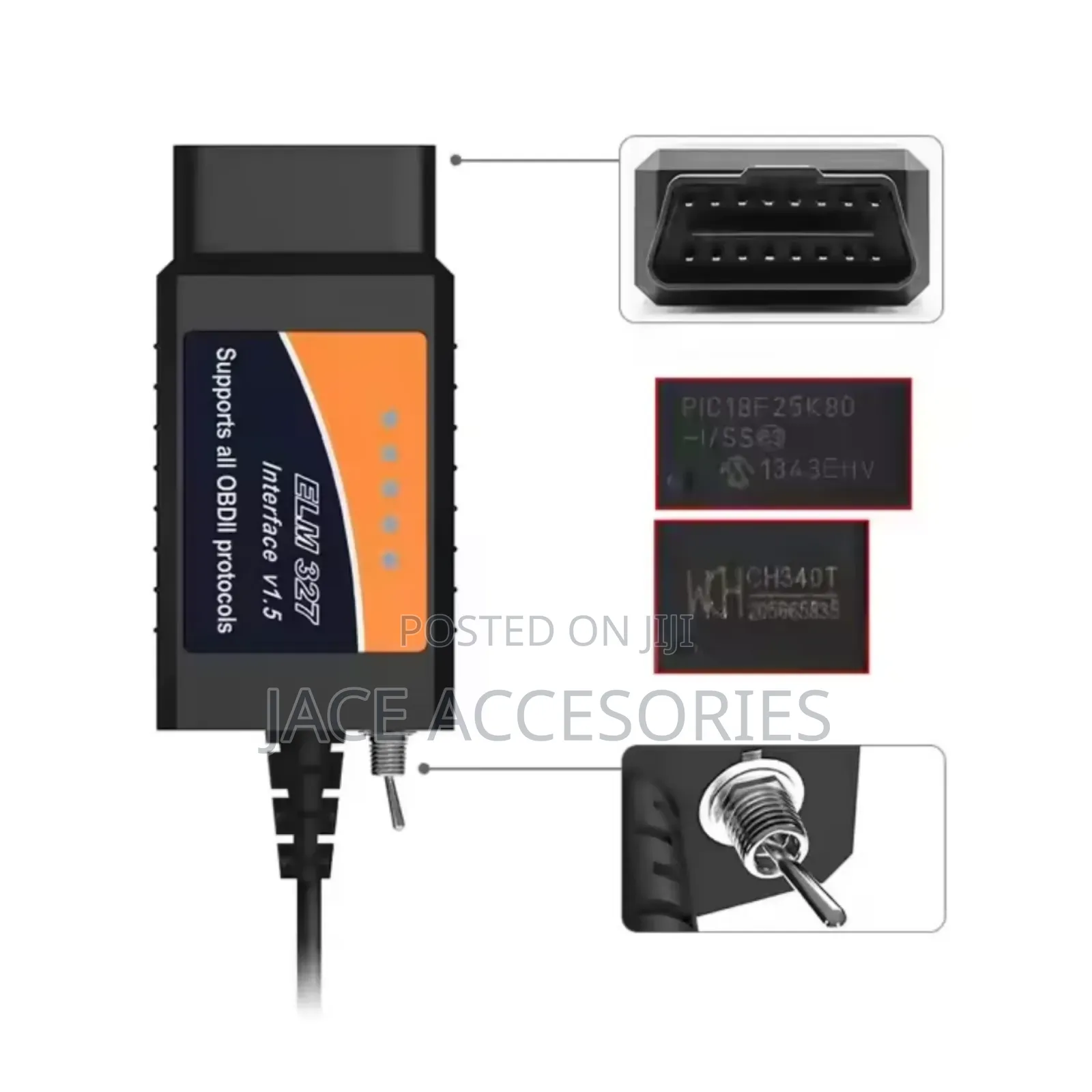 Support for-Scan Elm 327 Usb Cable for Ford With Switch