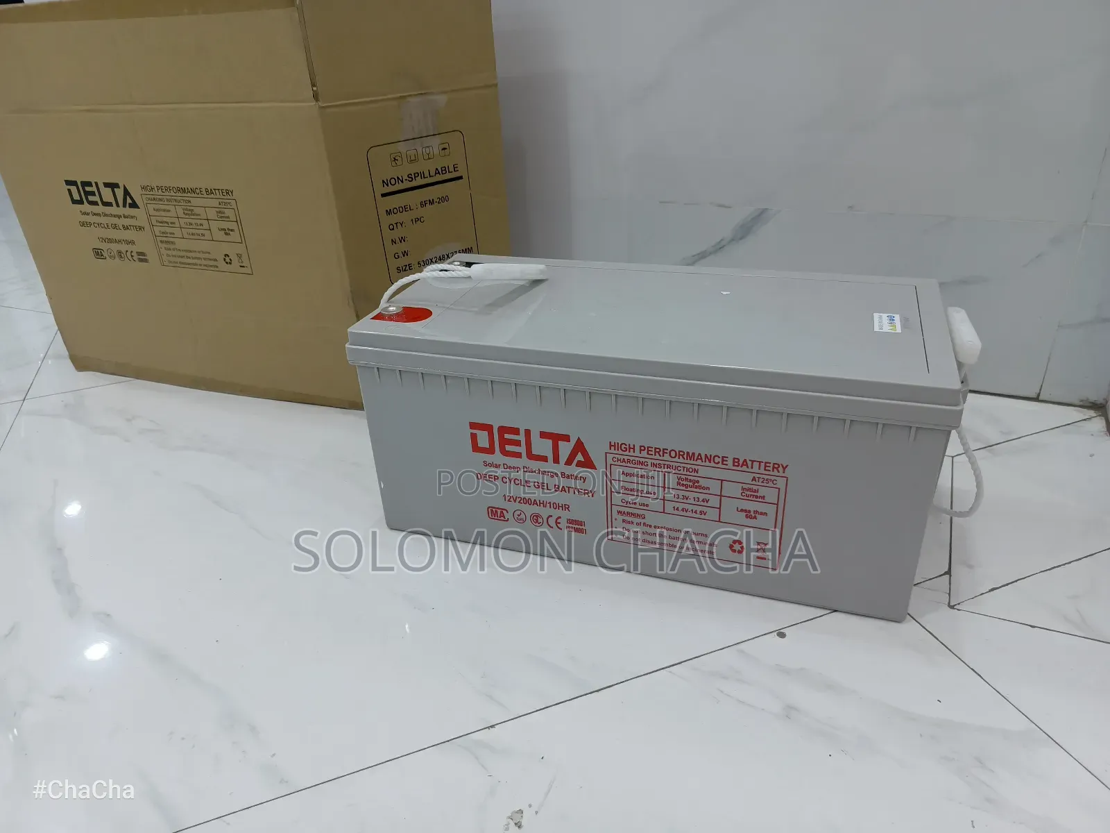 Delta Gel 200ah 12v 10hr Deep Cycle Battery Best Quality