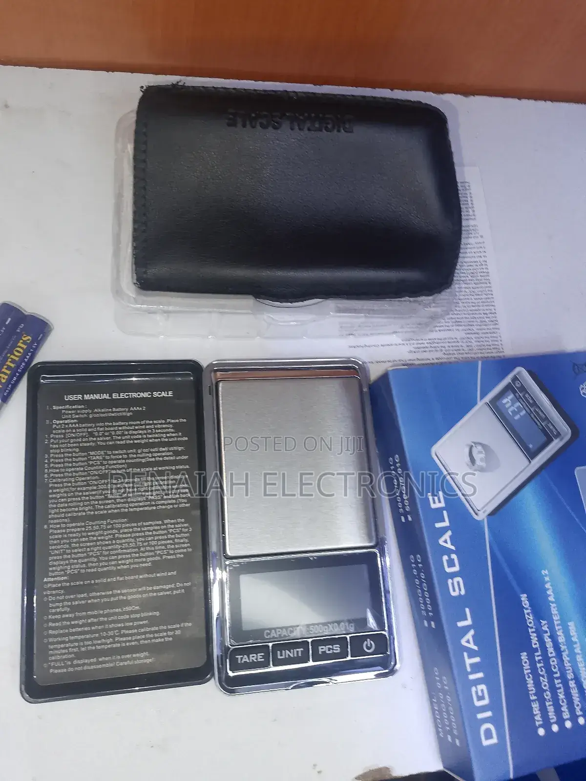 Pocket Weighing Scale, 0.01g Upto 500g,Battery Powered Scale