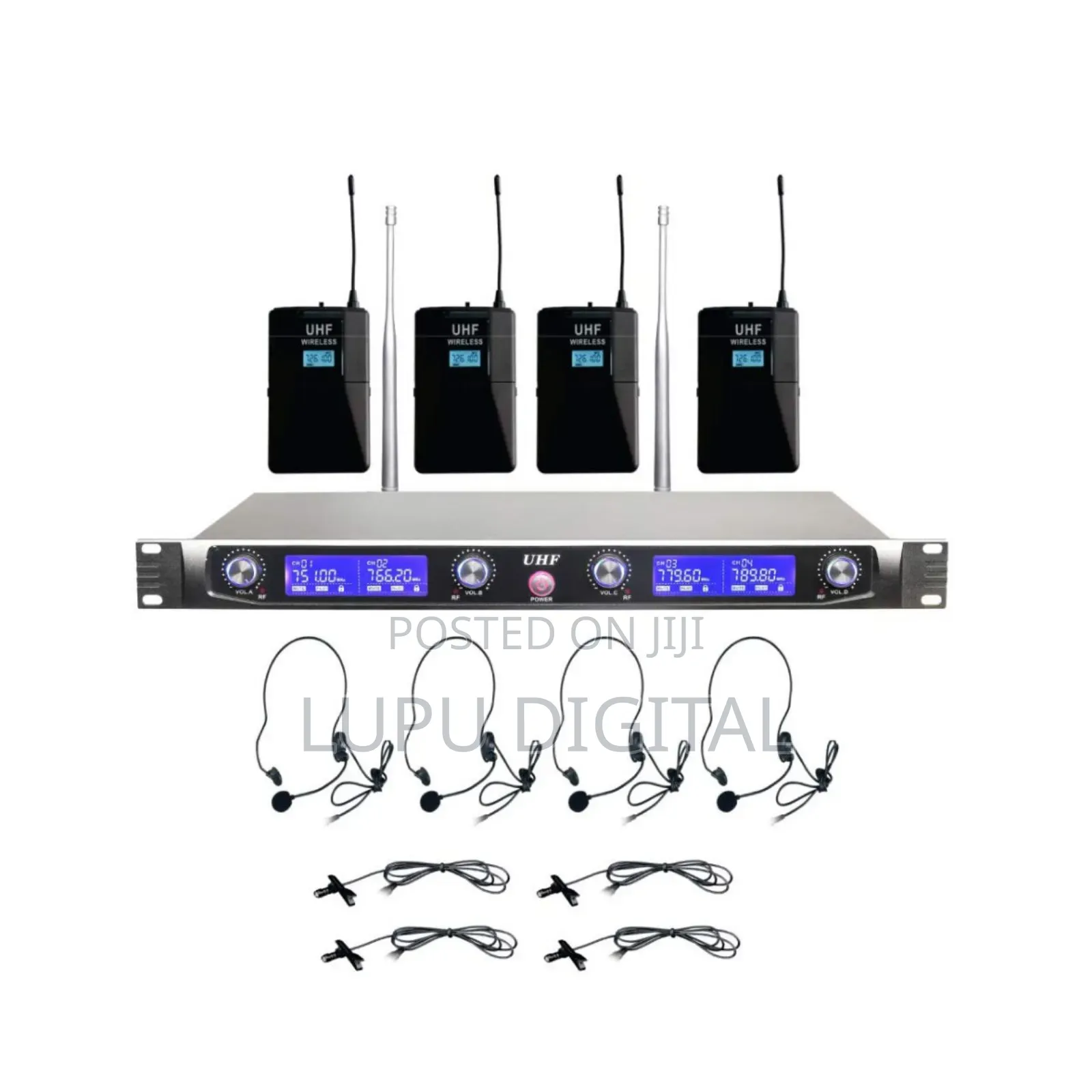 4-Channel Uhf Wireless Microphone System.