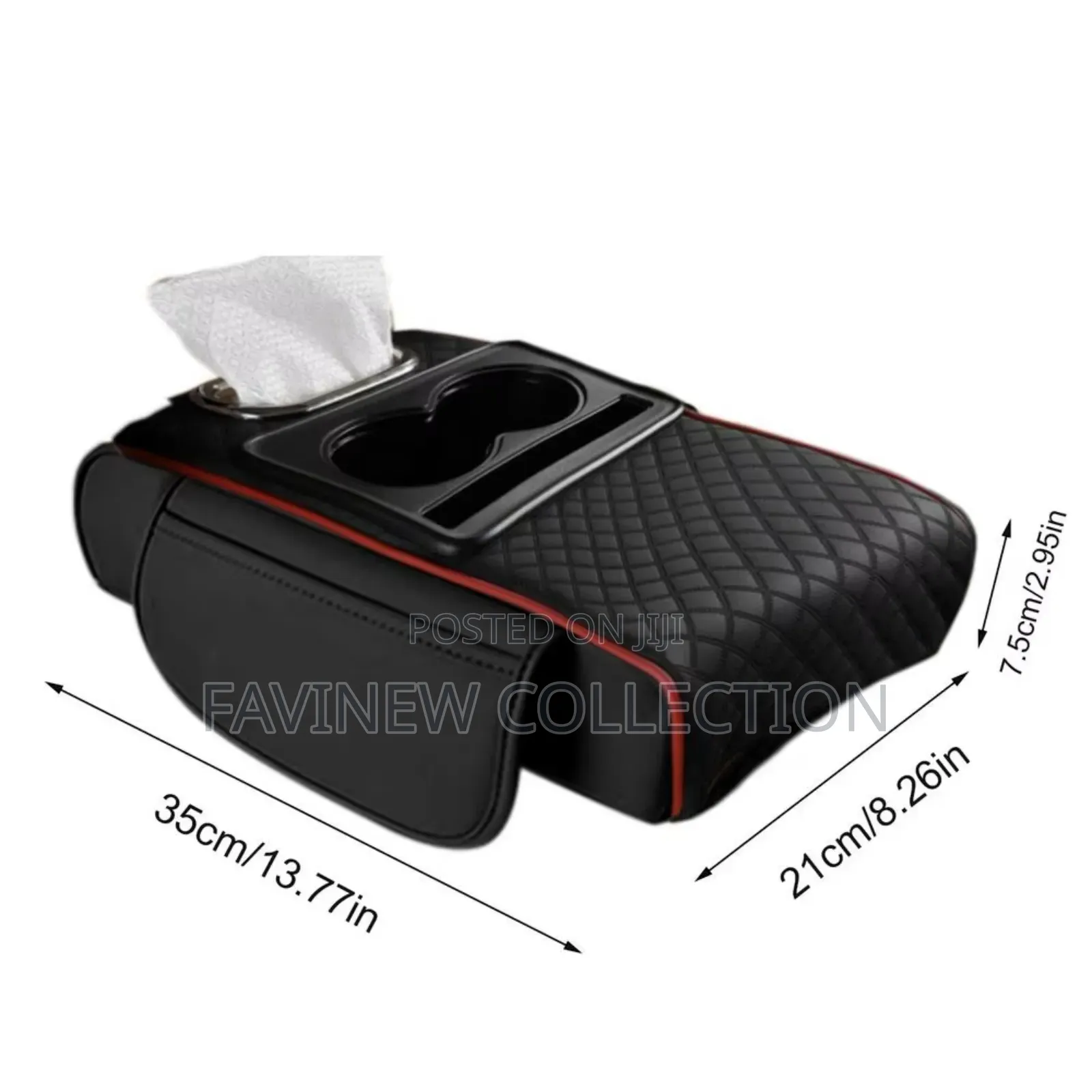 Auto Center Console Armrest With 2 Cups Holder,Tissue Holder