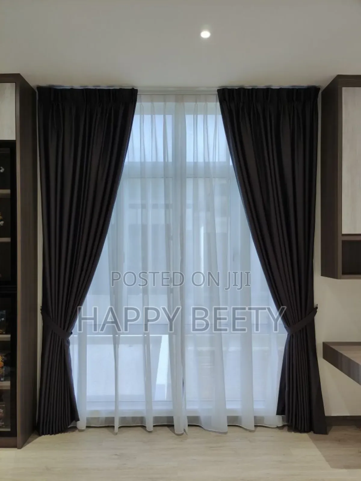 Black Shade Fabric Curtains