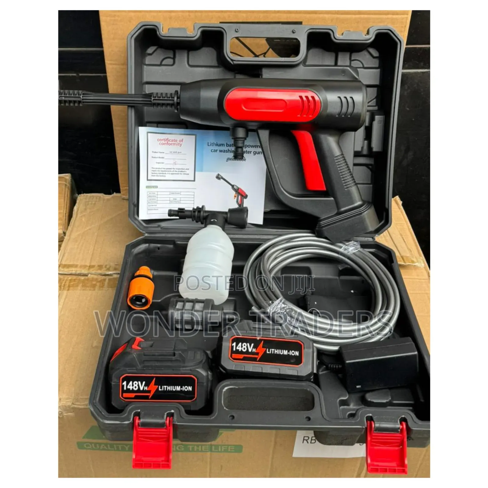 *Heavy Duty Car Wash Gun Machine 2 148v Lithium Batteries
