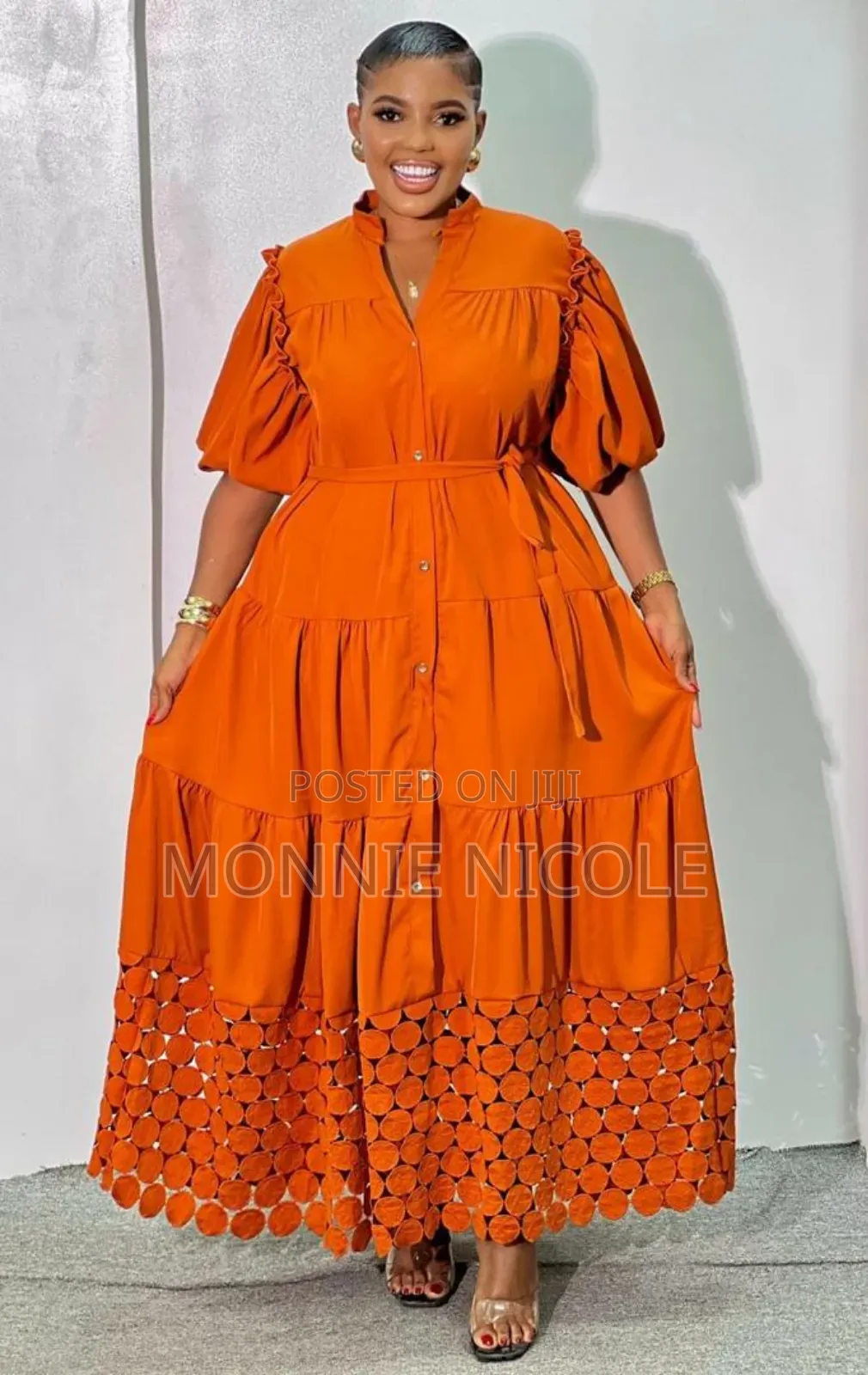 High Quality Classy Orange Dress