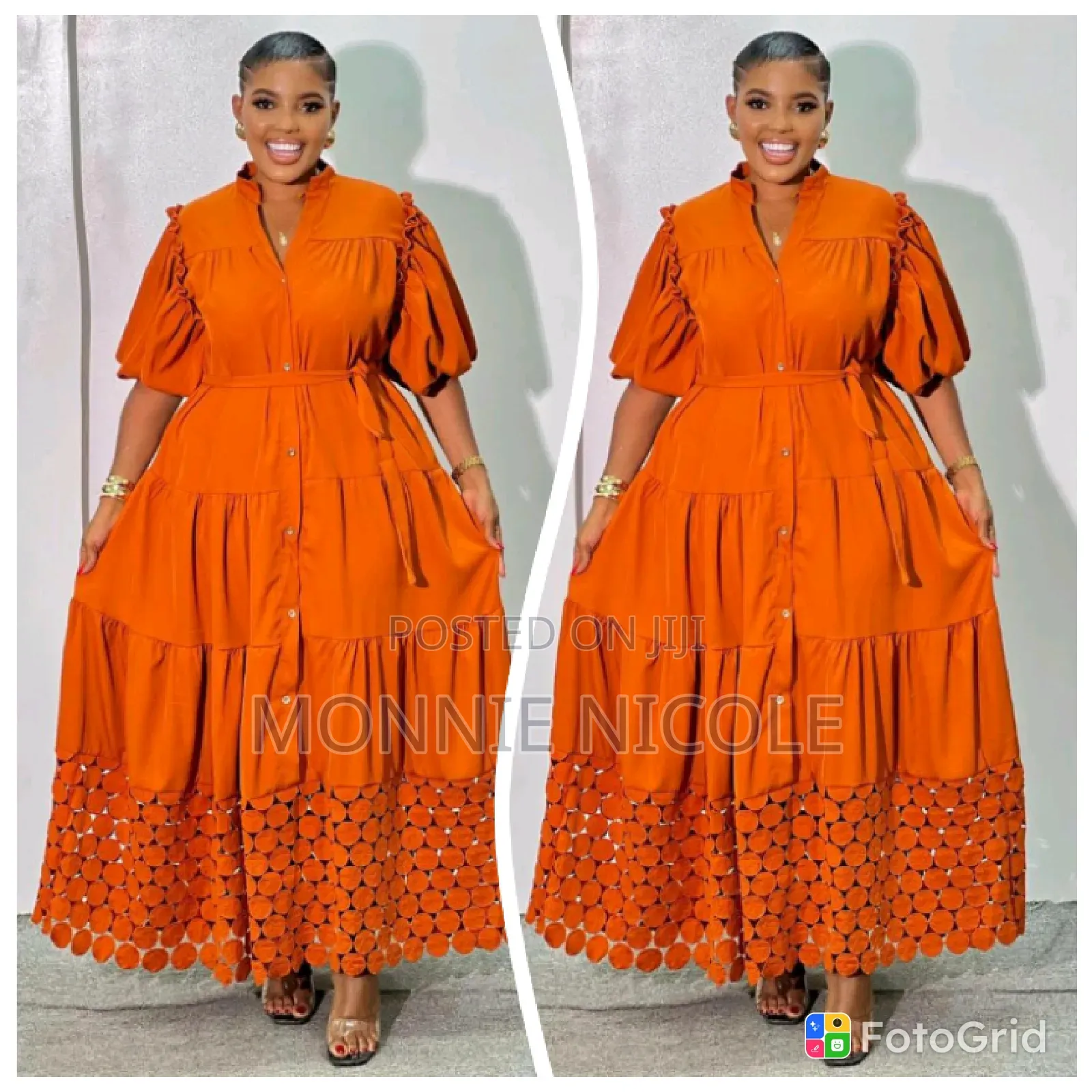 High Quality Classy Orange Dress