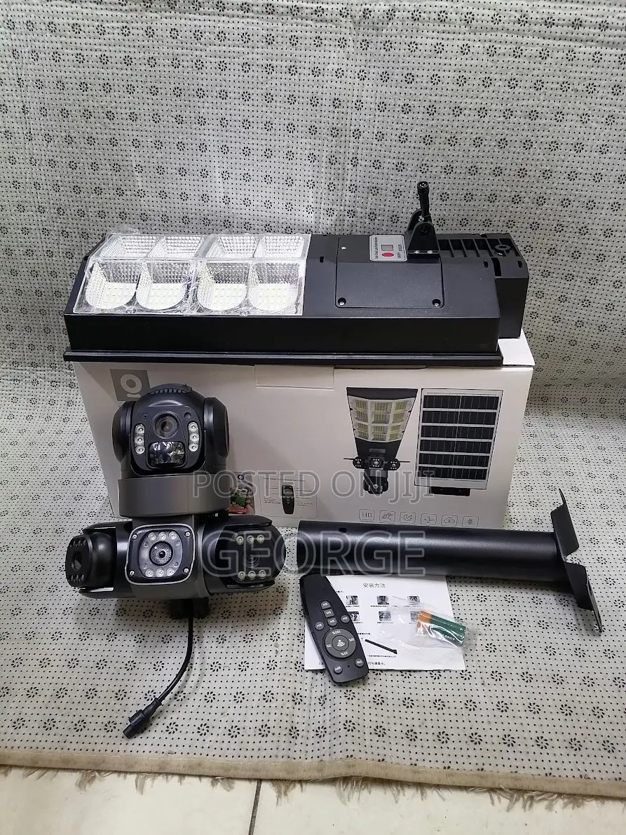 Genuine Solar PTZ Camera V380 Triple Lens PTZ Camera