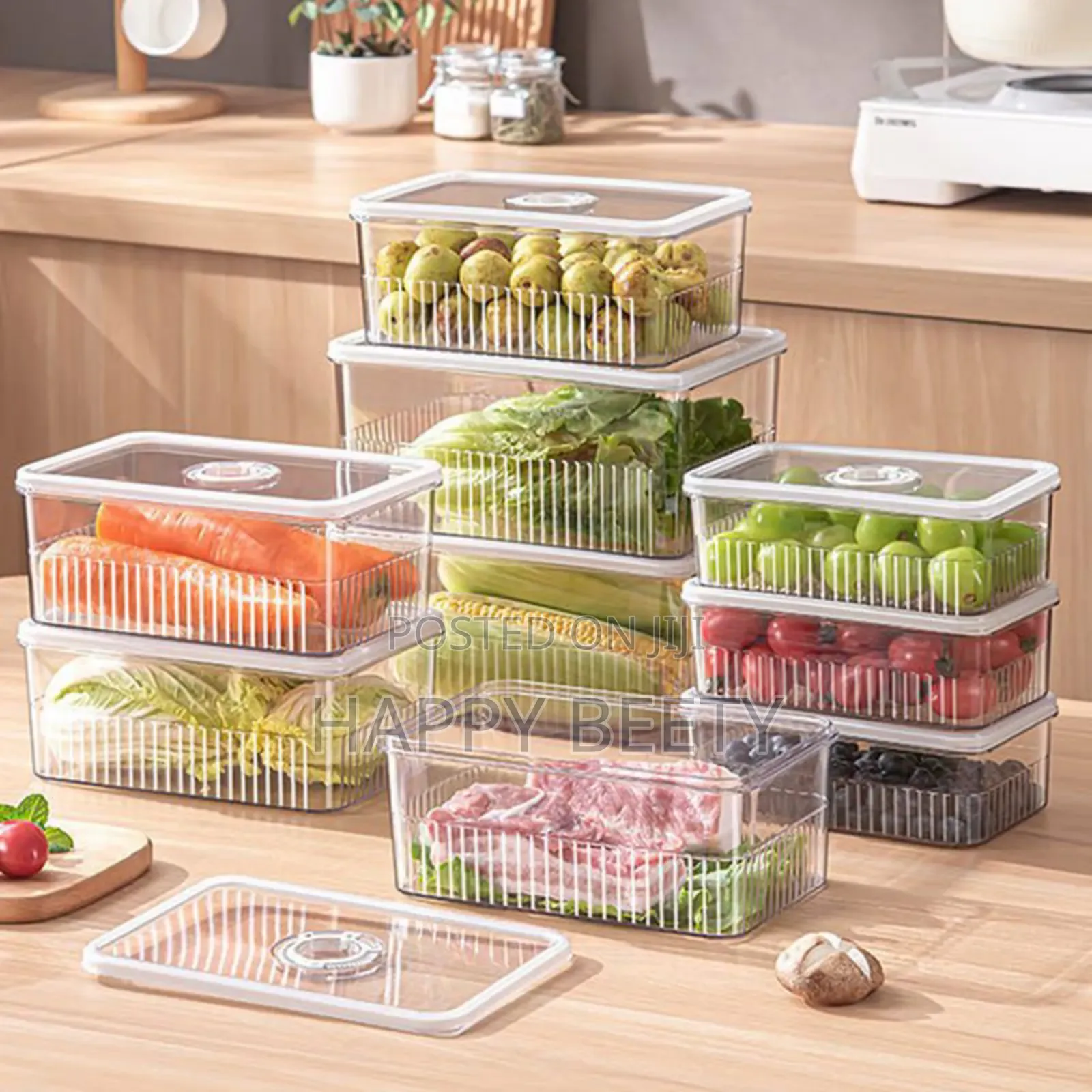 *Acrylic Transparent Fridge Organizer*
*Set of 3 PCS Kes