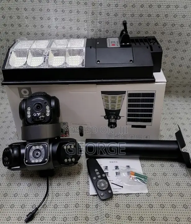 Outdoor Smart V380 Triple Lens Solar Camera 4g Camera.
