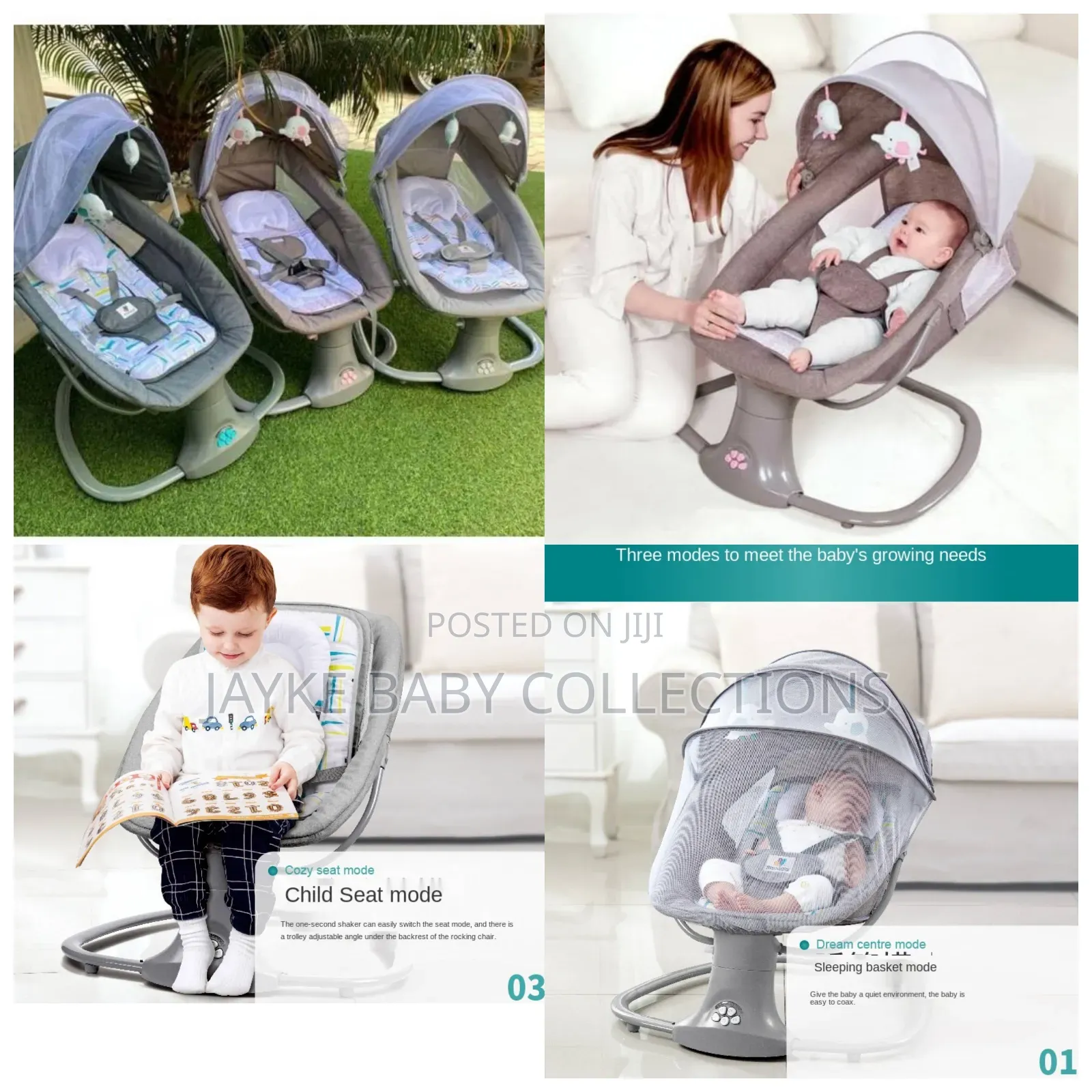 3-in-1 Baby Swing Rocker Sleeper