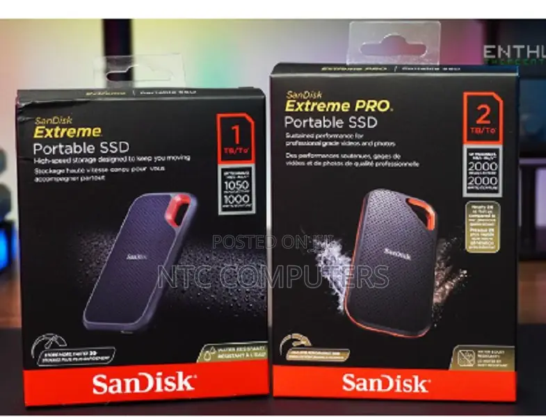 Sandisk E61 Extreme Portable External SSD V2 2tb - Black