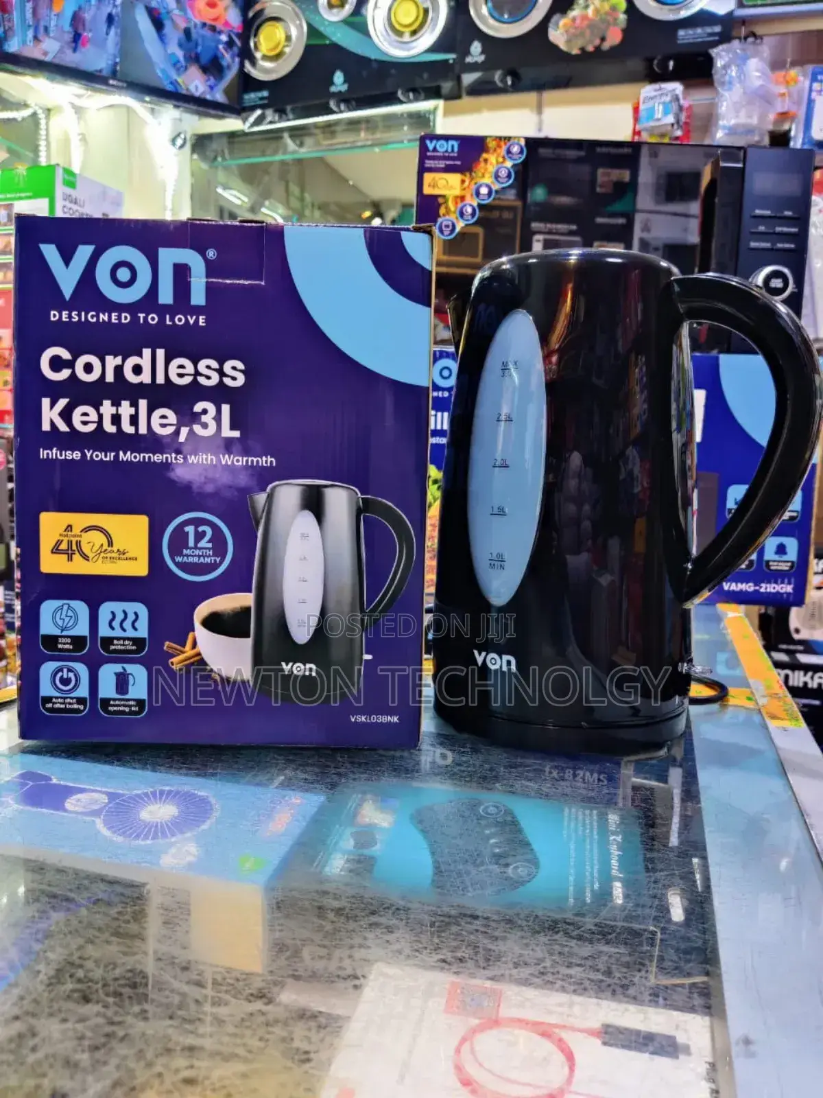 *Von 3litres Cordless Kettle