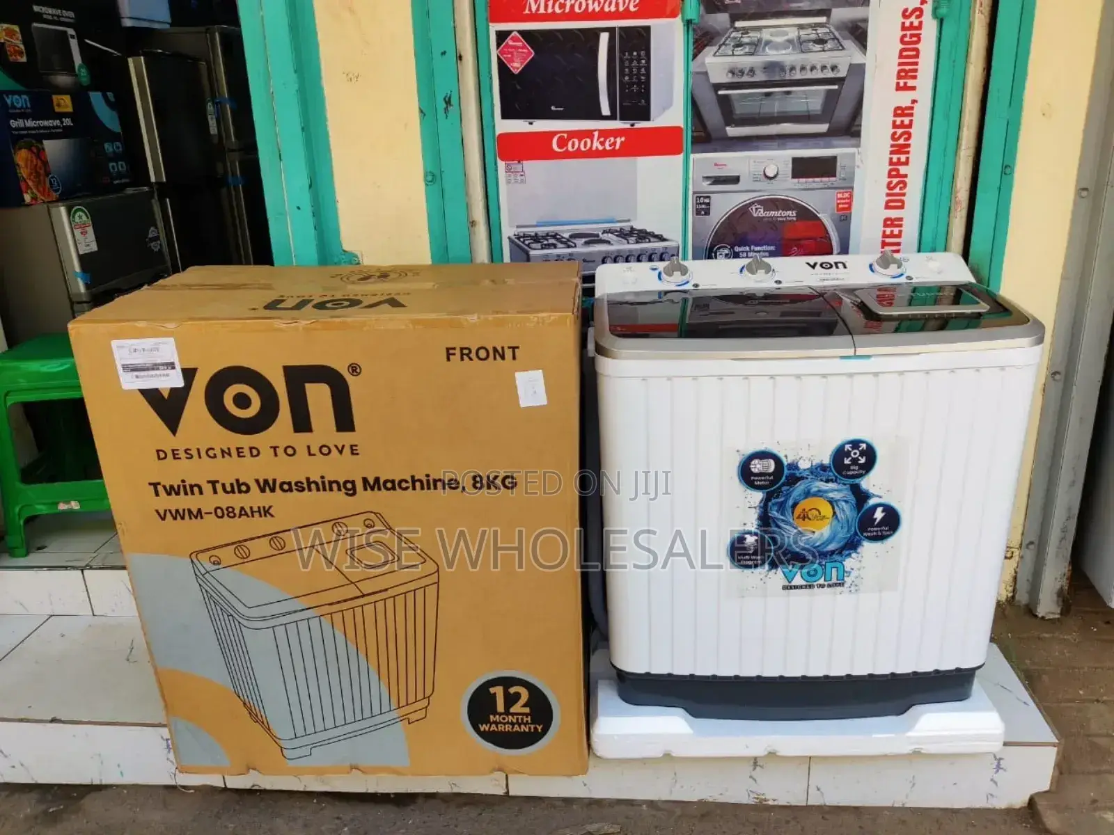*Von 8kg Twin Tub Washing Machine