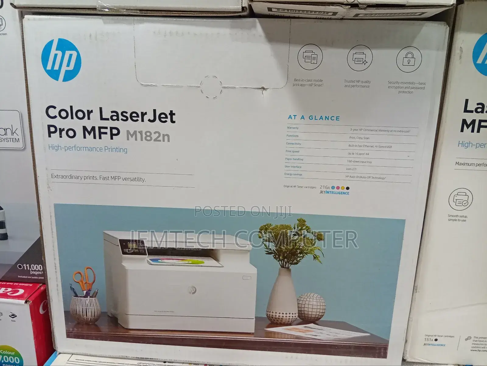 Hp Color Laserjet Pro MFP M182n Colour Laser Printer Lan