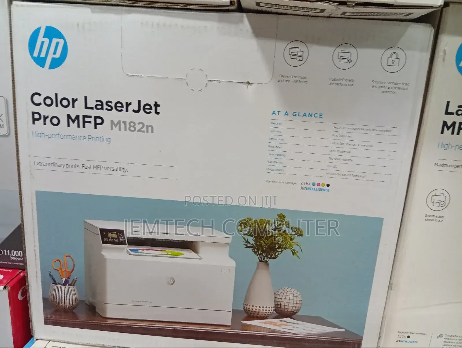 Hp Color Laserjet Pro MFP M182n Colour Laser Printer Lan