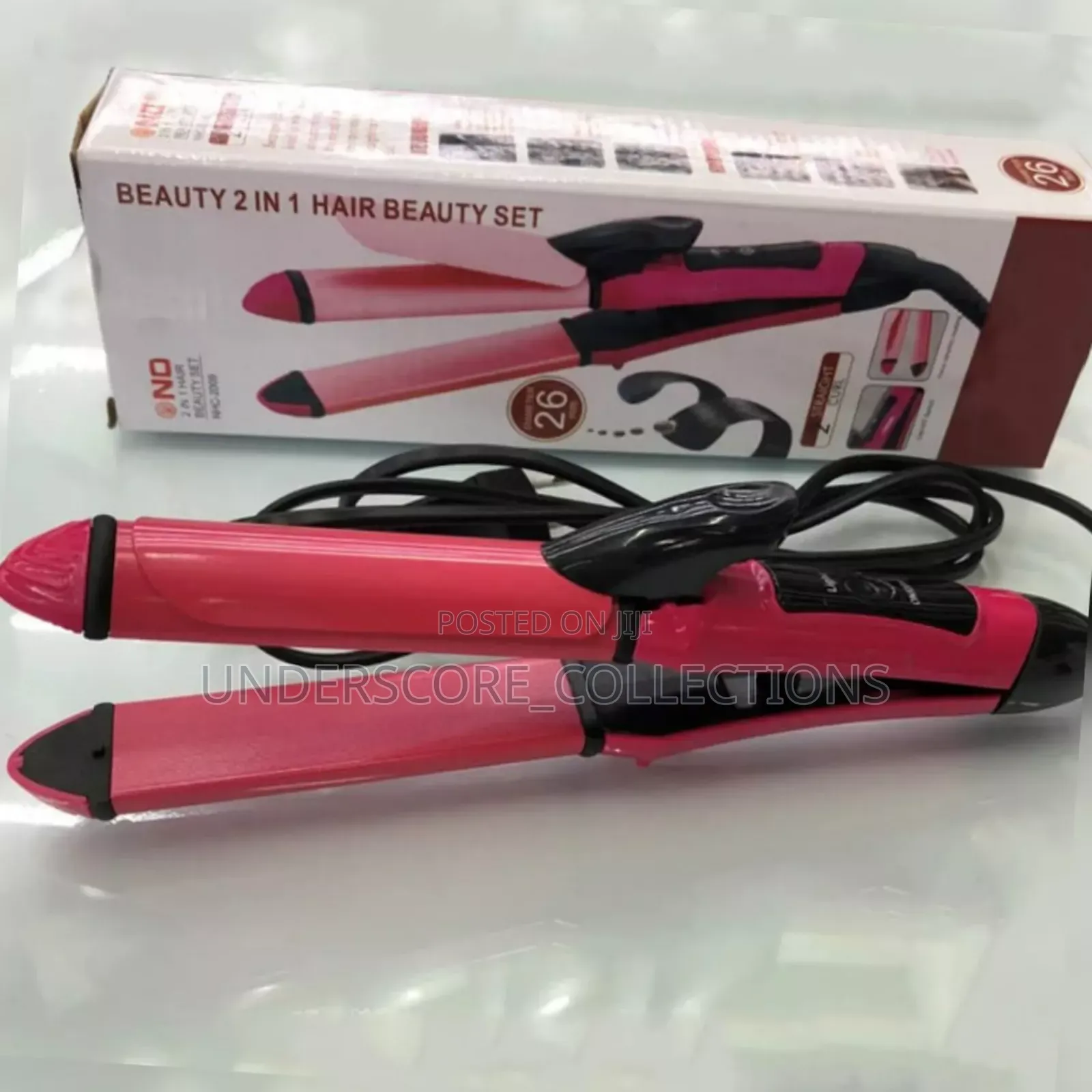 *Nova 2in1 Hair Flat Iron and Tong (26mm)