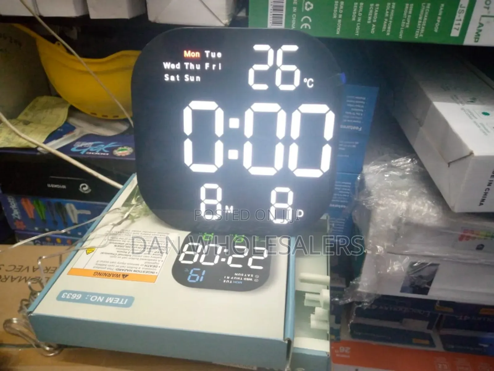 Large-Screen Led Clock With 24h Format Indoor