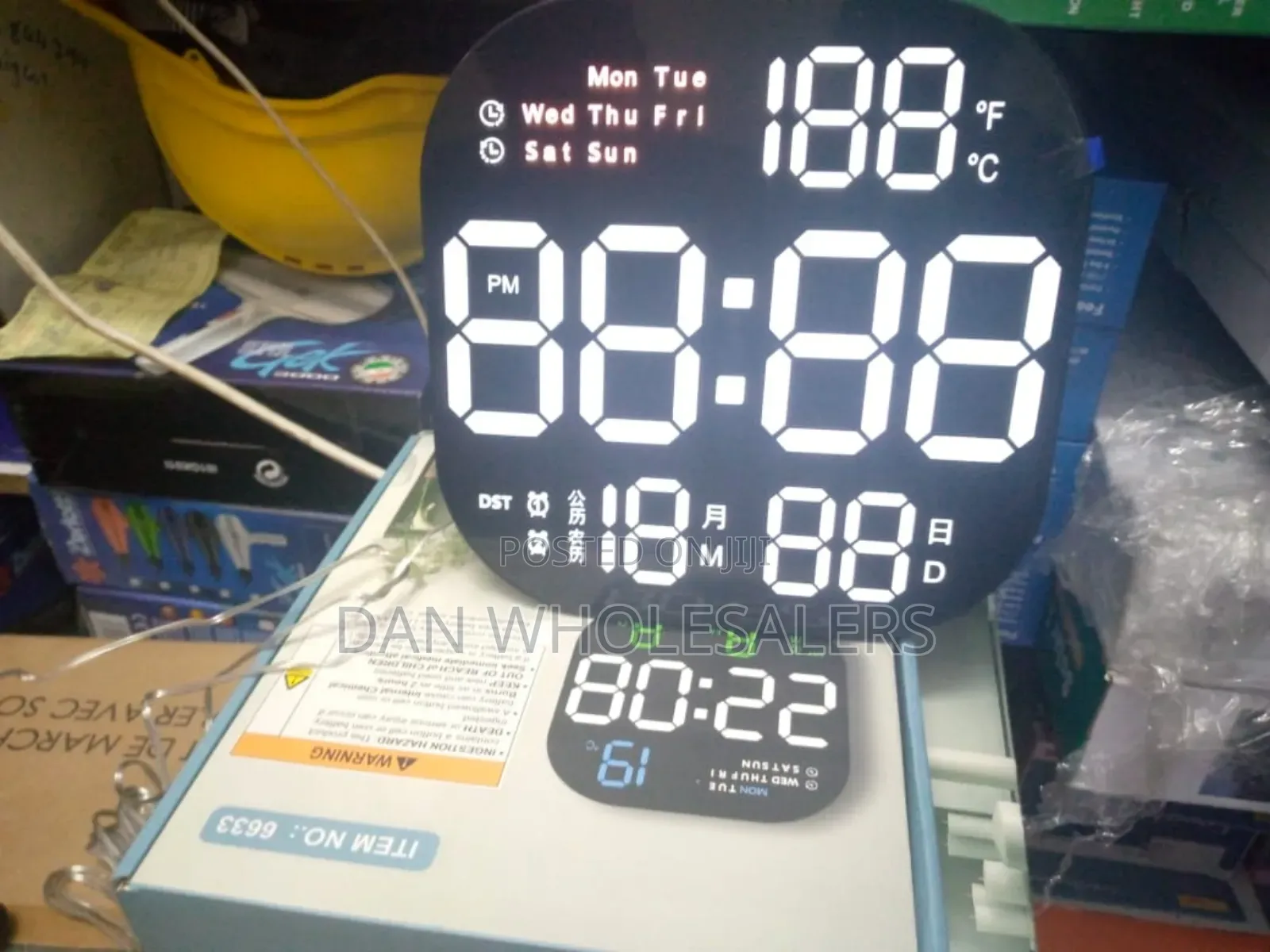 Smart Led Clock With Auto-Brightness Full Calendar View