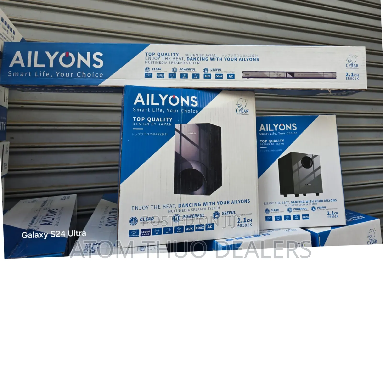 2.1ch Ailyons Sb501k Soundbar Multimedia Speaker System