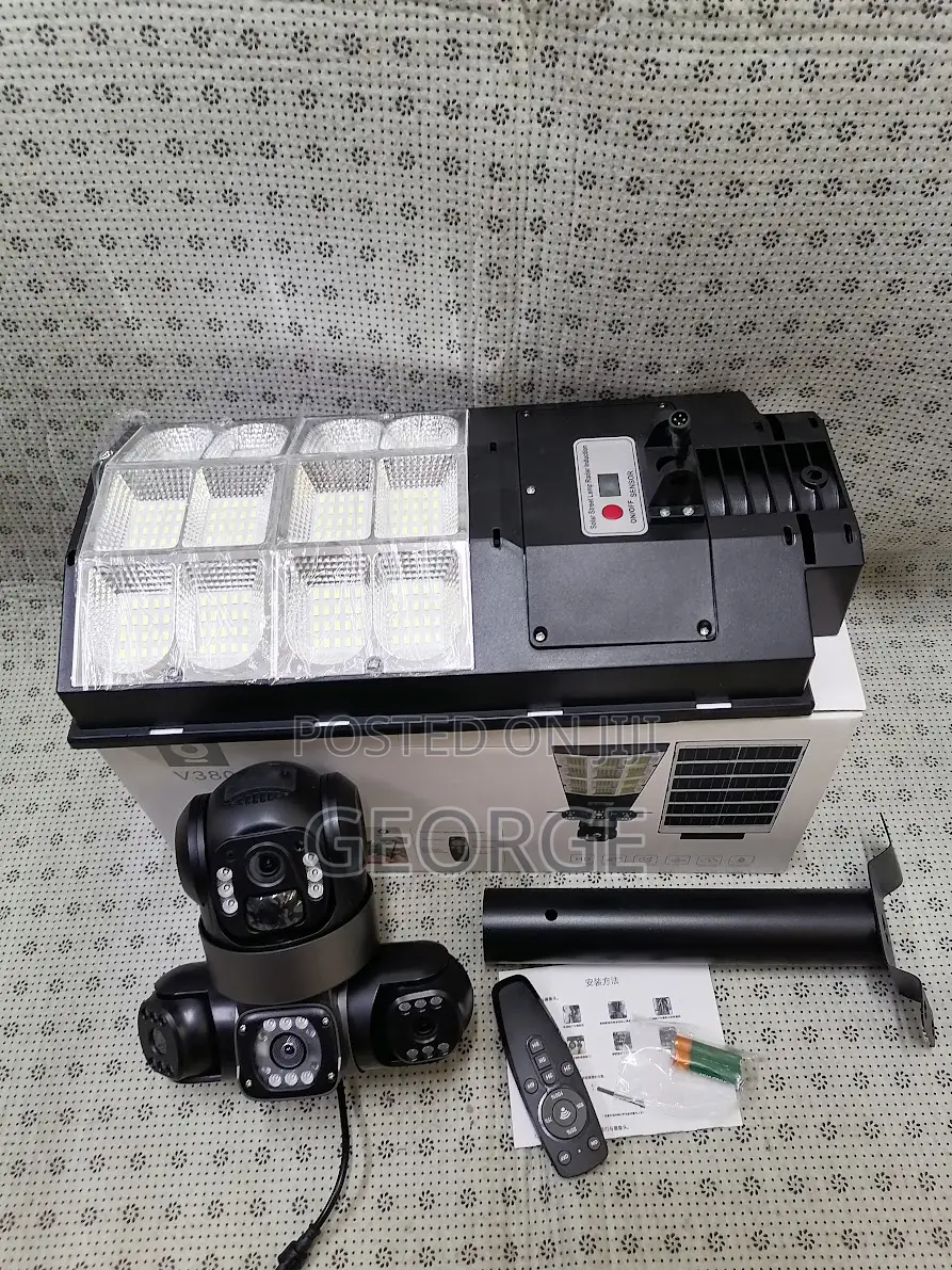 Suitable Triple Lens 4g Solar + Lighting Camera