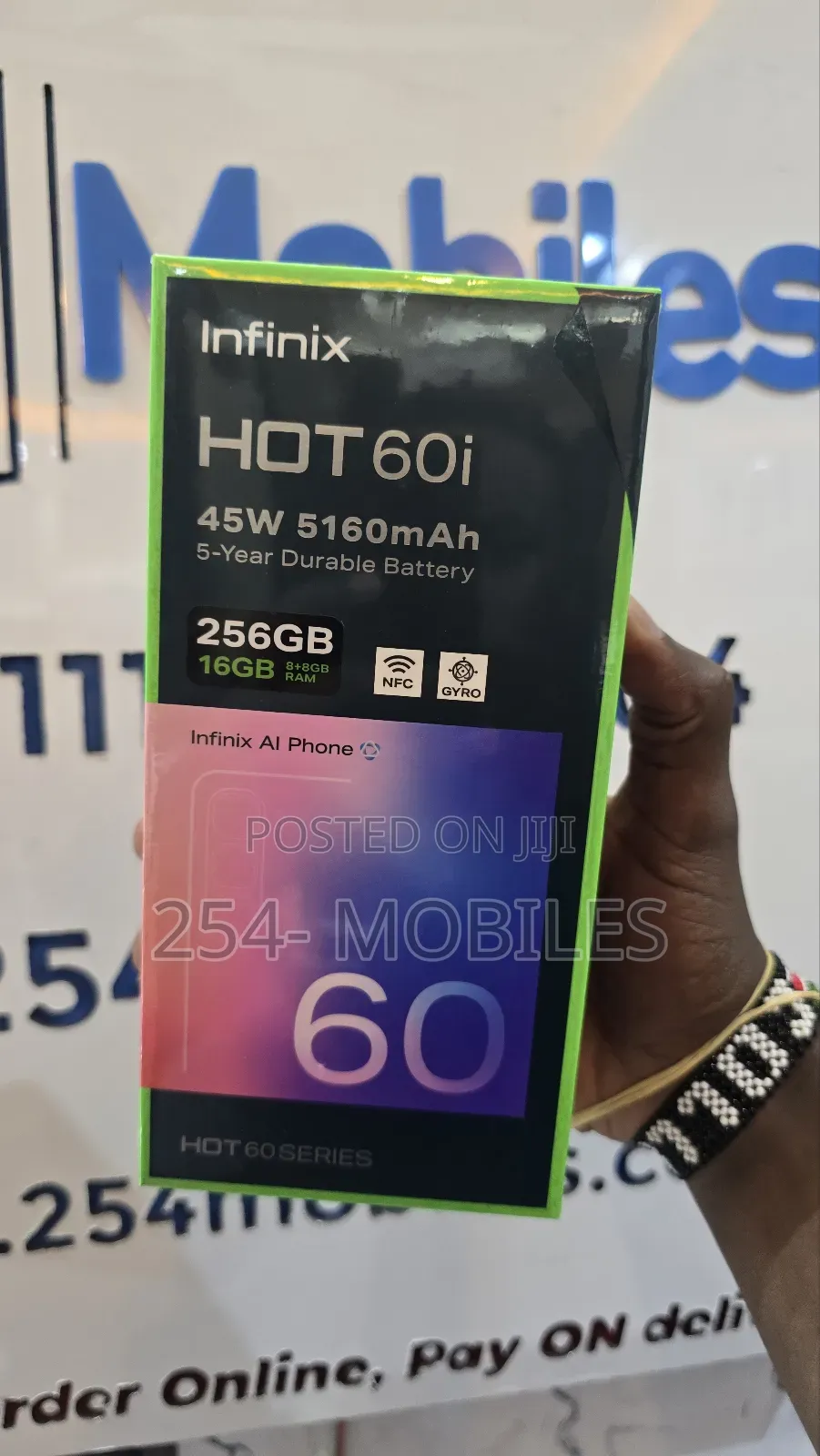 New Infinix Hot 60i 256 GB Black