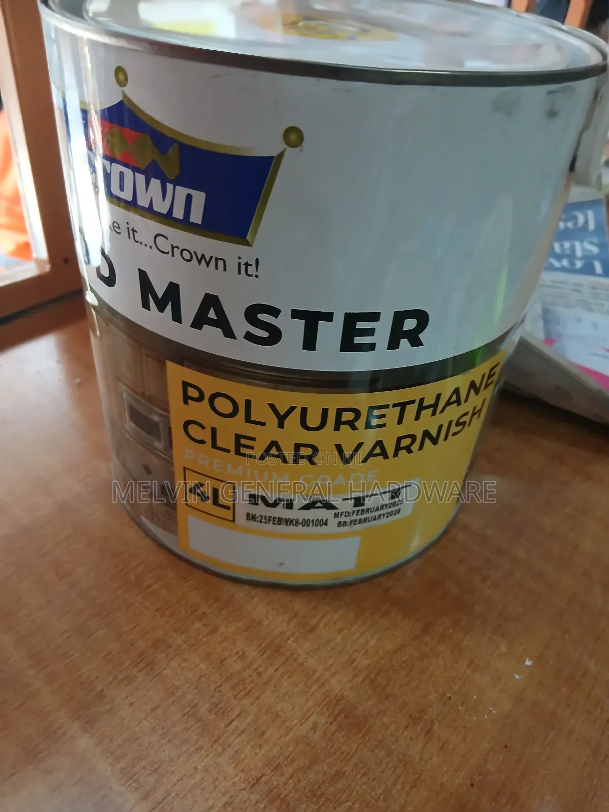Matt Clear Varnish 4ltres