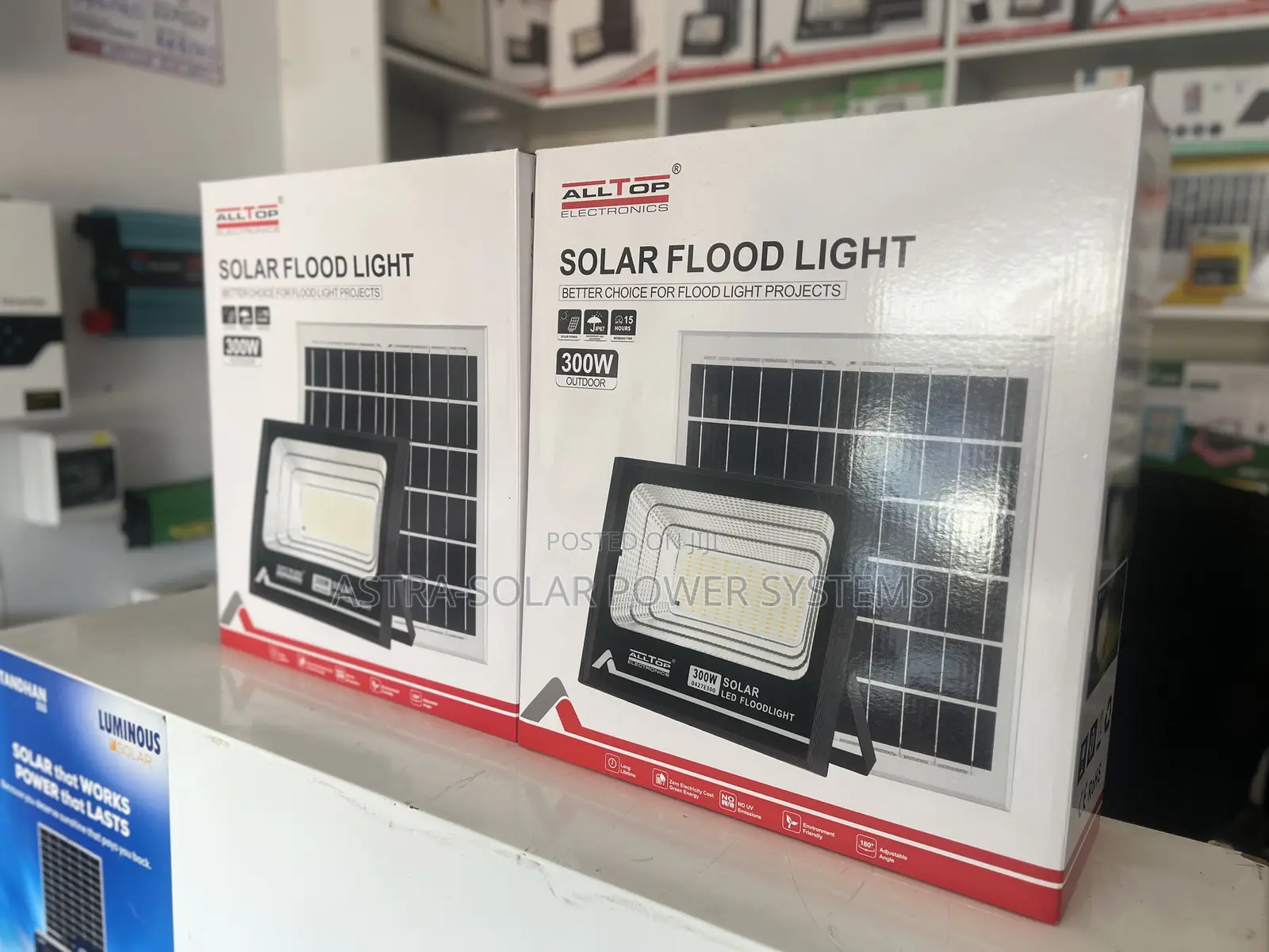 Alltop 300w Solar Floodlight ( White + Warm + Warm White)