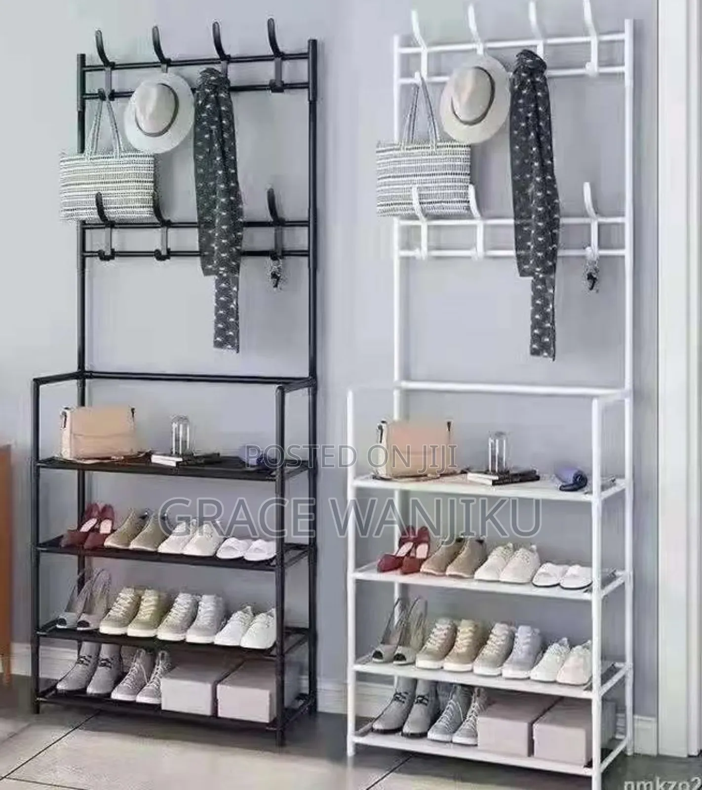 High Strong Metallic 5 Layer
 Multipurpose Shoe Rack