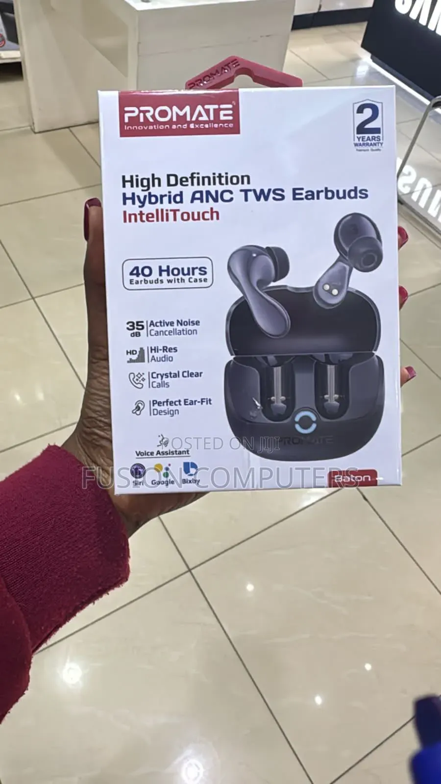 Promate Baton High-Definition Hybrid Anc TWS Earbuds