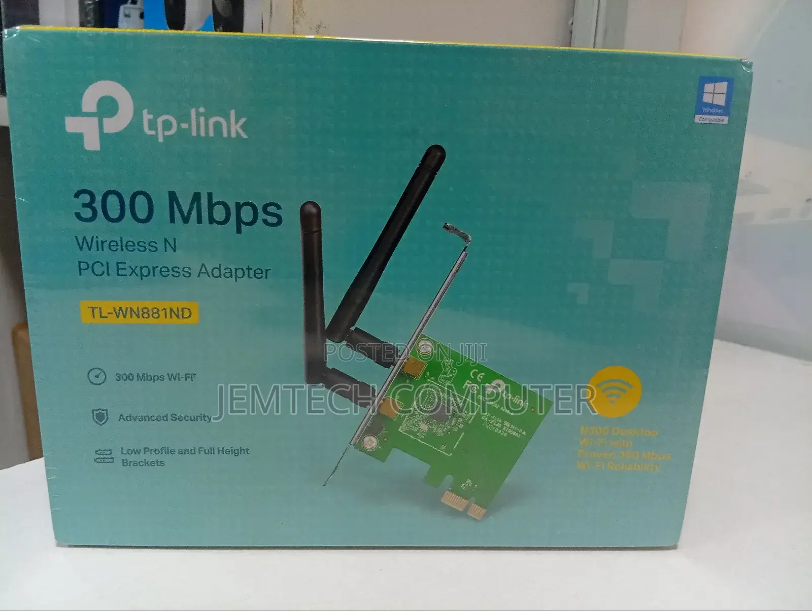 Tp-Link 300mbps Wireless N Pci Express Adapter - Tl-Wn881nd