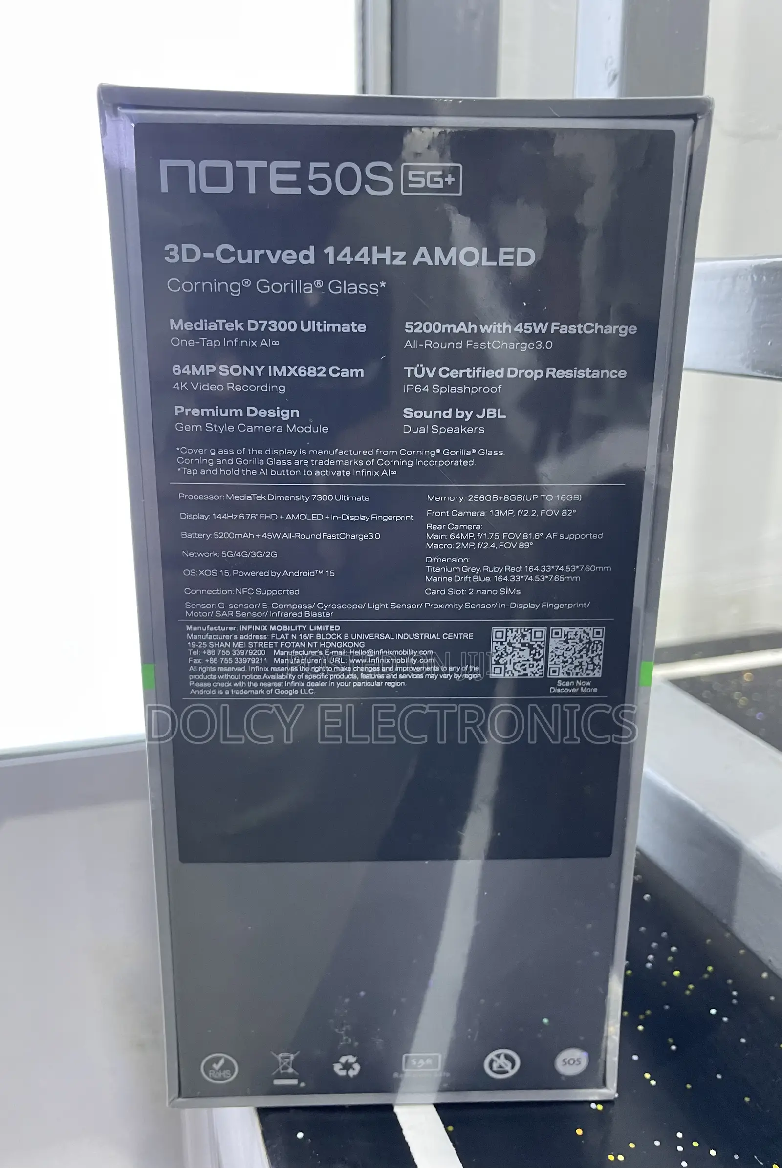 New Infinix Note 50s 256 GB Black