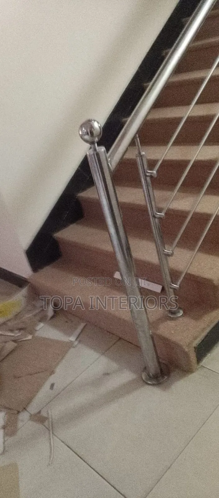 Beige Stairs Wall to Wall Flooring Carpets to Prevent Slips