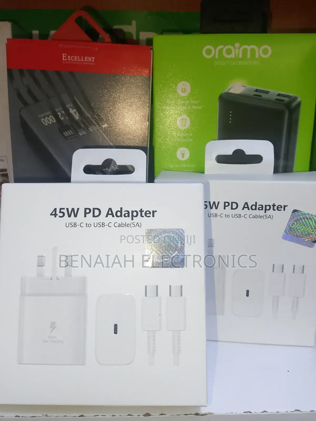 Samsung Charger 45 Watts (45 Pd Adapter,Usb-C to C 5a Cable)
