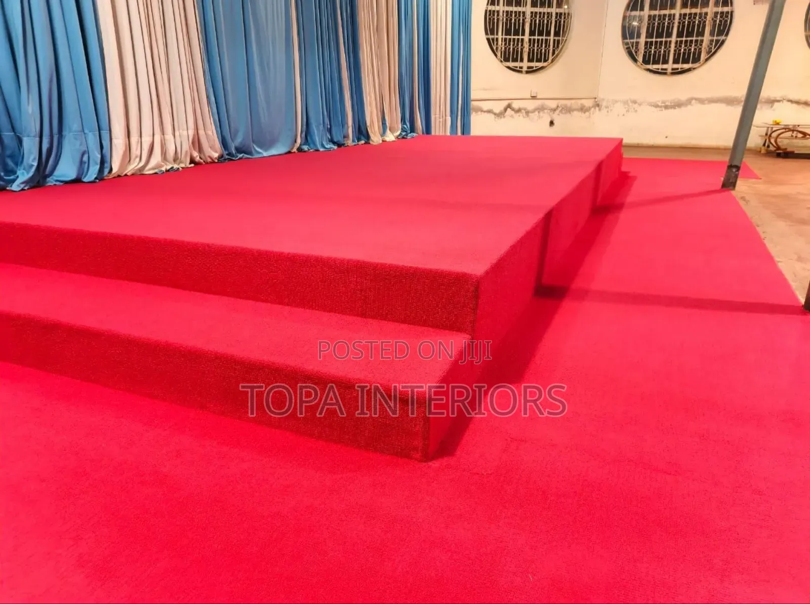 Easy to Clean Church Altar Red Carpets Supply and Fitting
