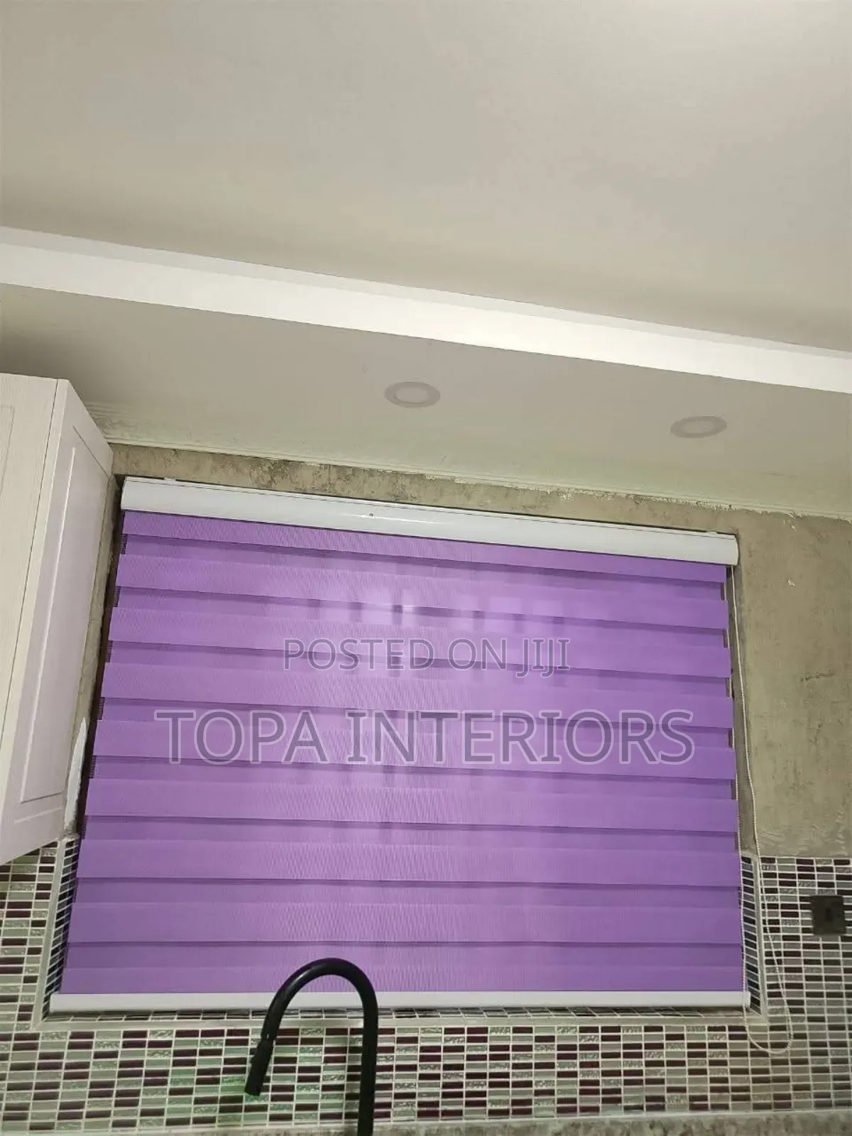 Purple Roller Blinds for Short Kitchen Window Roller Blinds