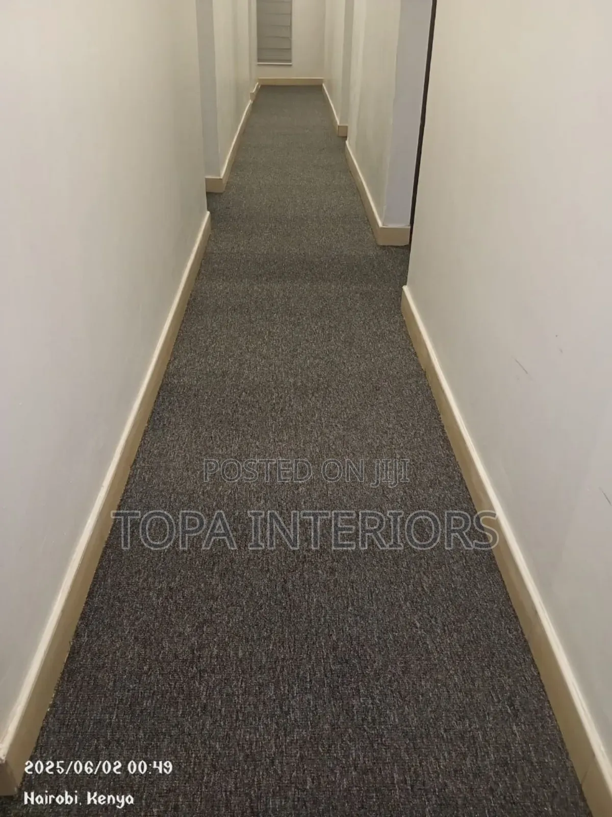 Non Fluffy Office Corridor Wall to Wall Carpets Installation