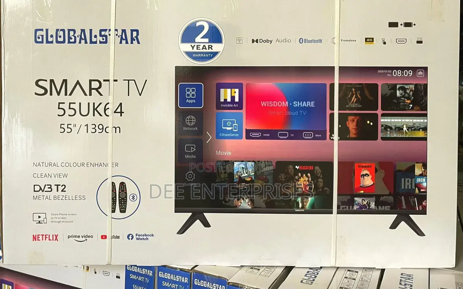 55 Inches Globalstar Smart Android Tv