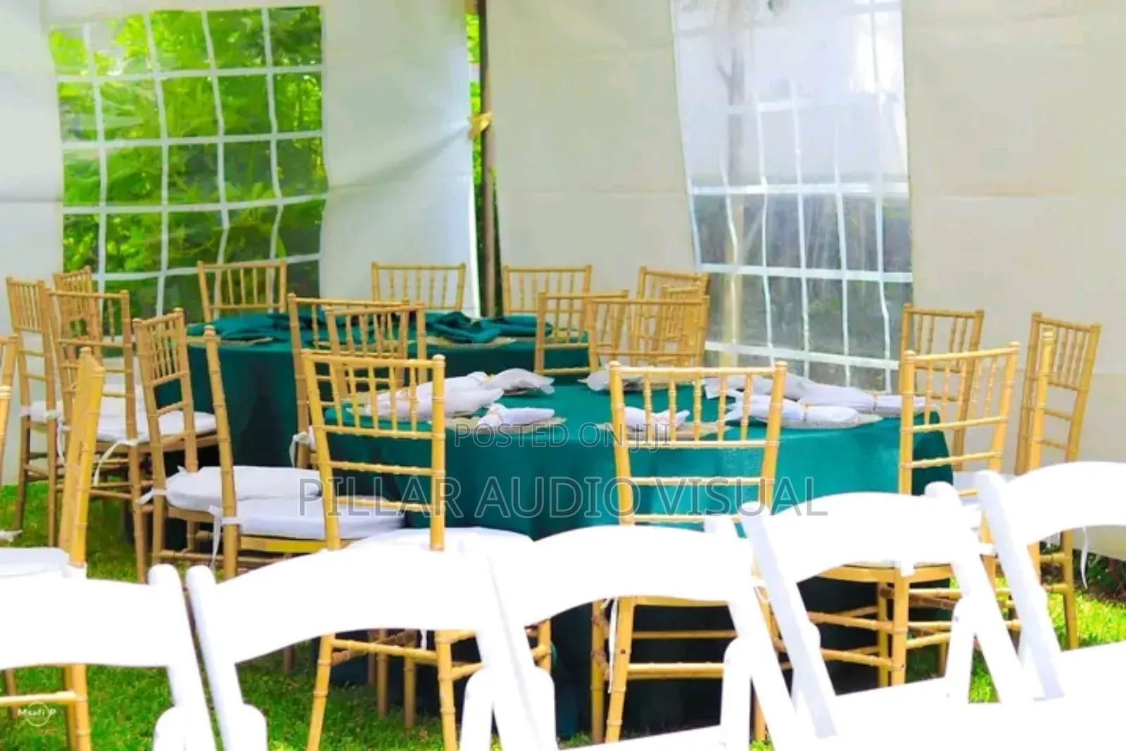 The Foldable Clean Seats/Chairs, the Tents Tables Hire