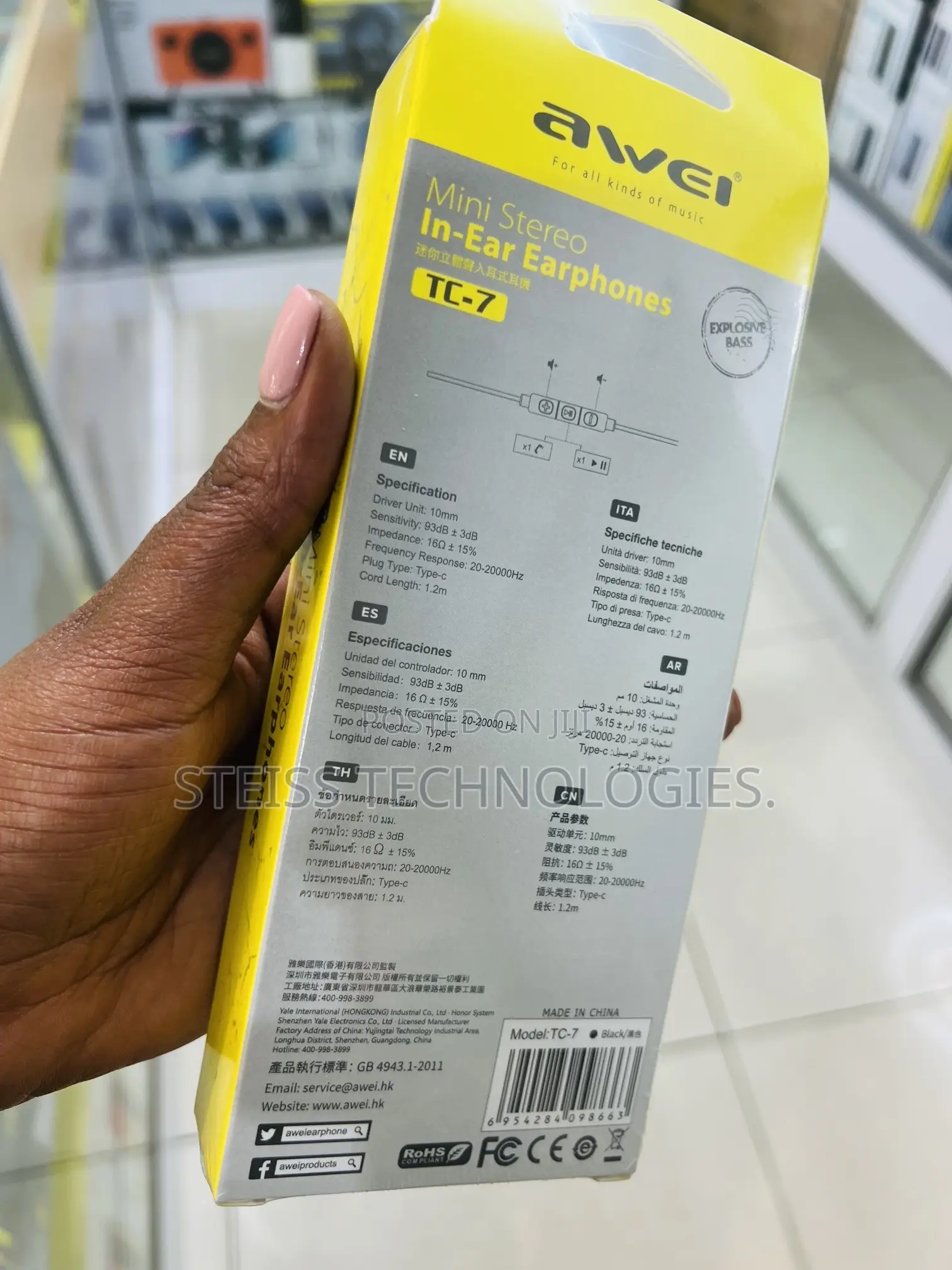 Awei Tc7 Type C Earphones