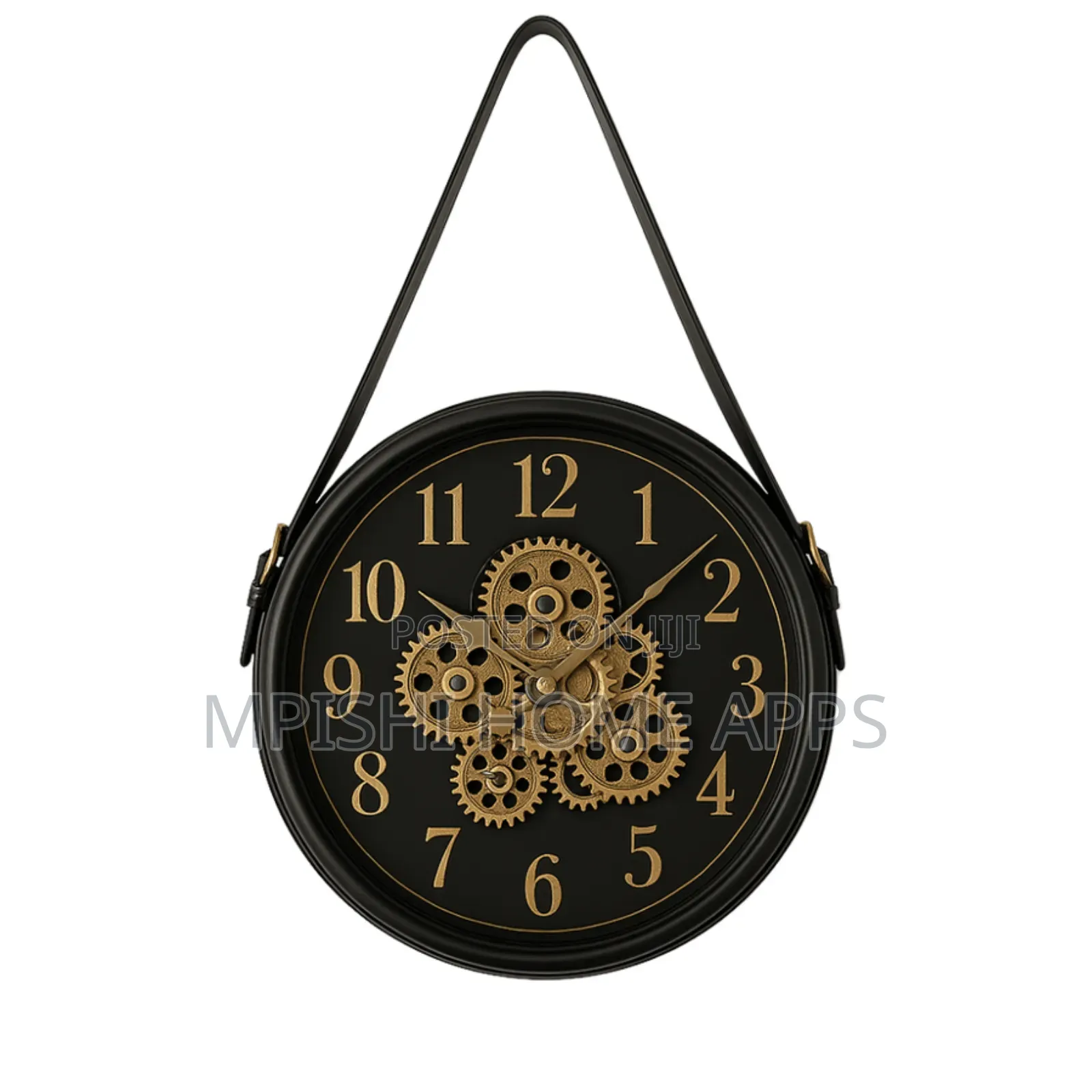 Golden Shoulder Strap Wall Clock 40cm
